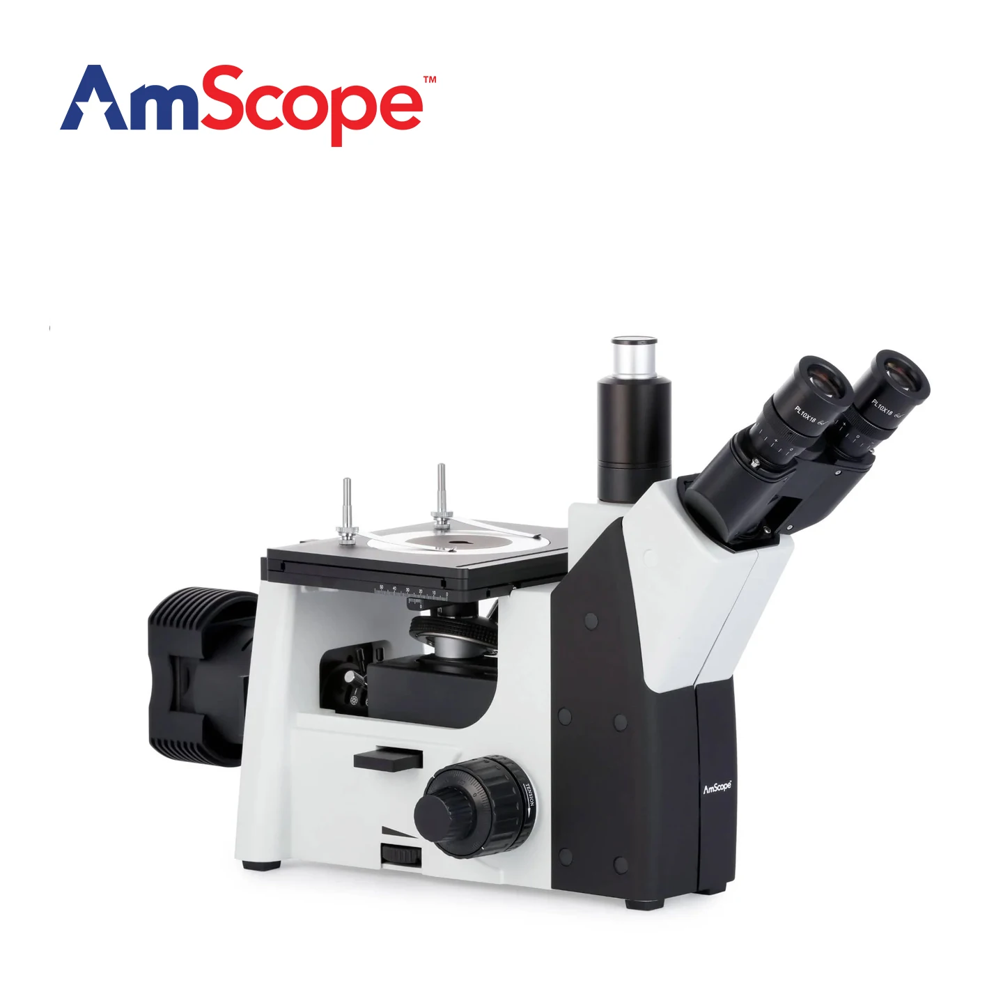 AmScope ME1200 Serie Invertiertes Plan-Optik Metallurgisches Trinokular-Kompoundmikroskop