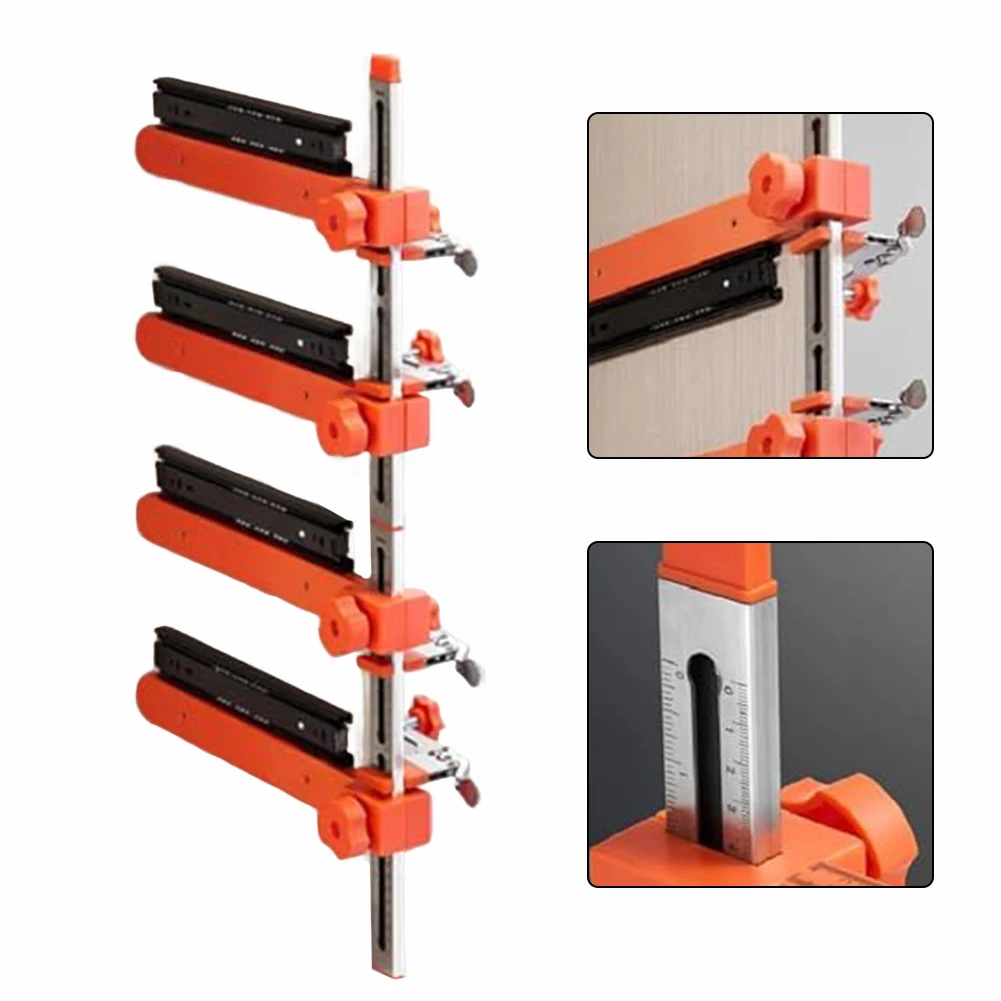 

Adjustable Drawer Jig Drawer Slide Clamp Environmentally Stable Rubber Pad Protection Adjustable Length Drawer Clamp