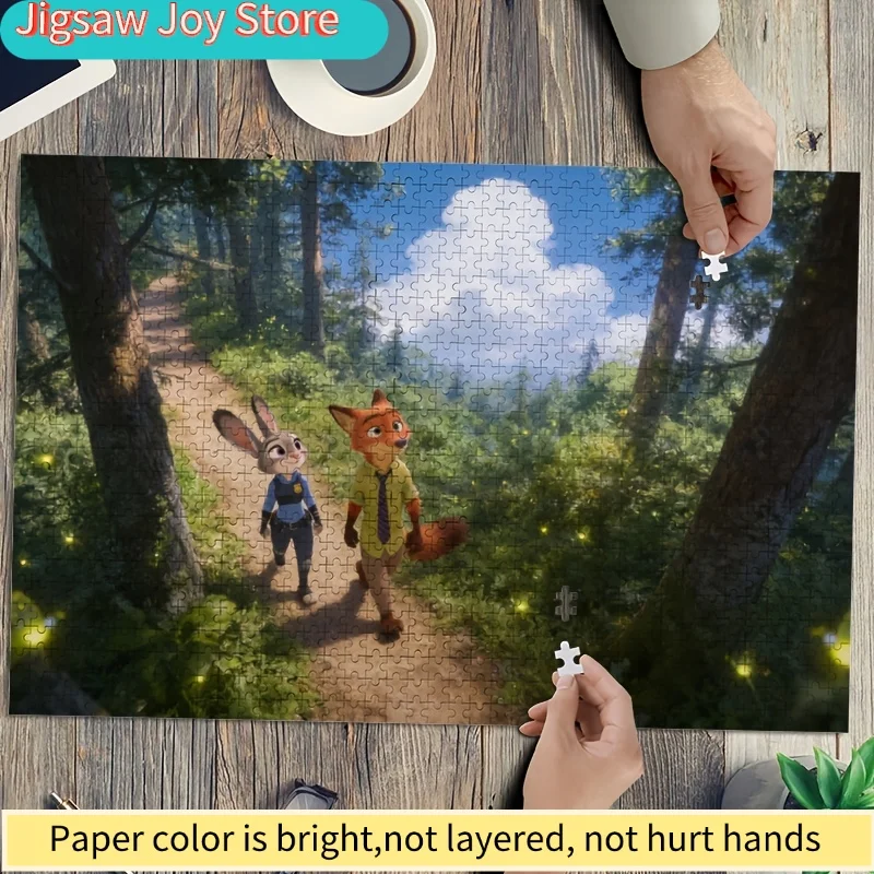 1000 stuks Disney Zootopia Judy Hopps en Nick Wild posterpuzzel |   Familie-entertainment, woondecoratie, verjaardagspuzzel, hersenpuzzel