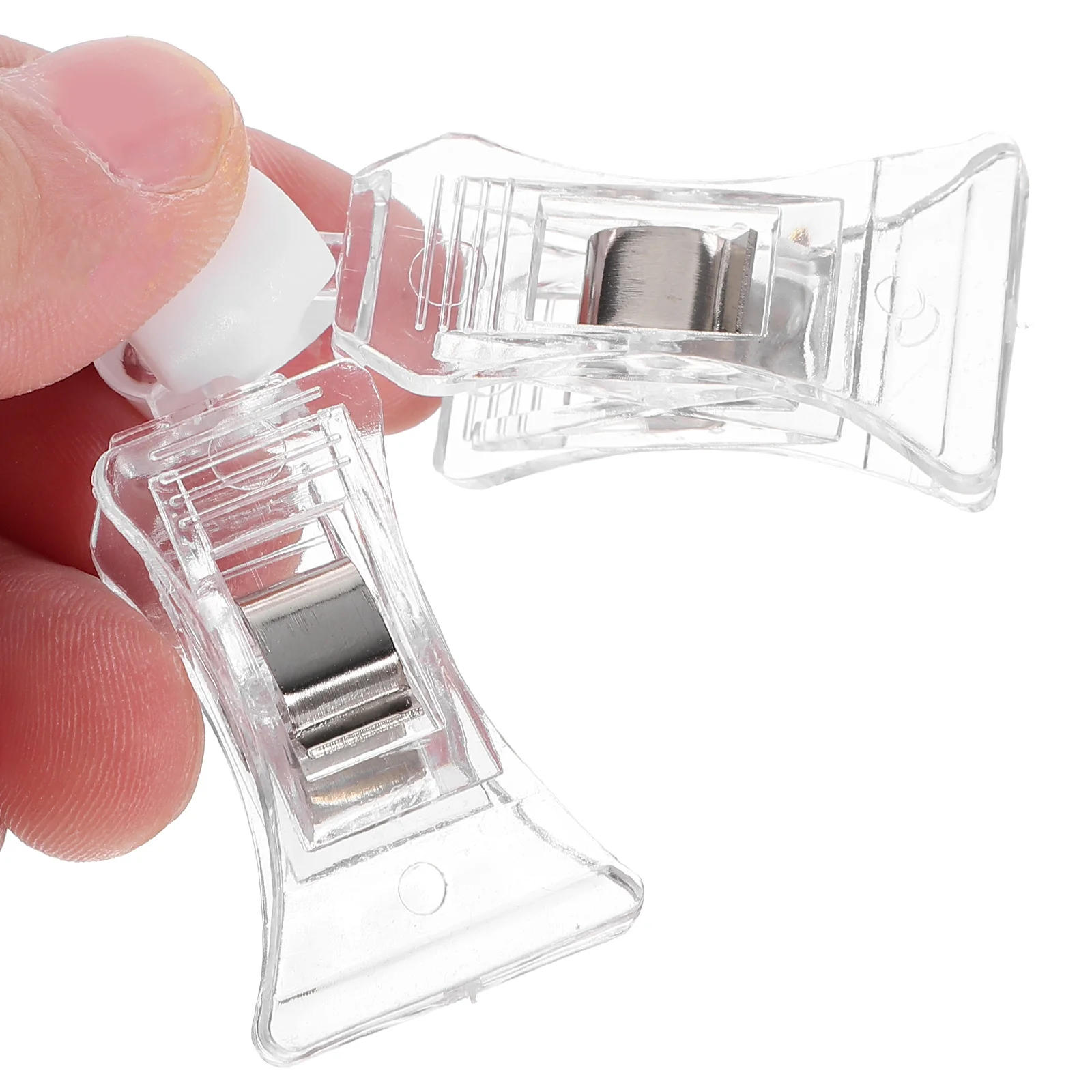 10 Pcs Advertising Double-headed Clip Sign Holders Merchandise Clips Swivel Price Display Plastic Clear Multi-function Tag