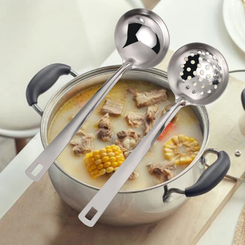 

6-Piece Korean Style Stainless Steel Cutlery Set - Gold-Tone Spoons & Hot Pot Utensils for Creative Dining