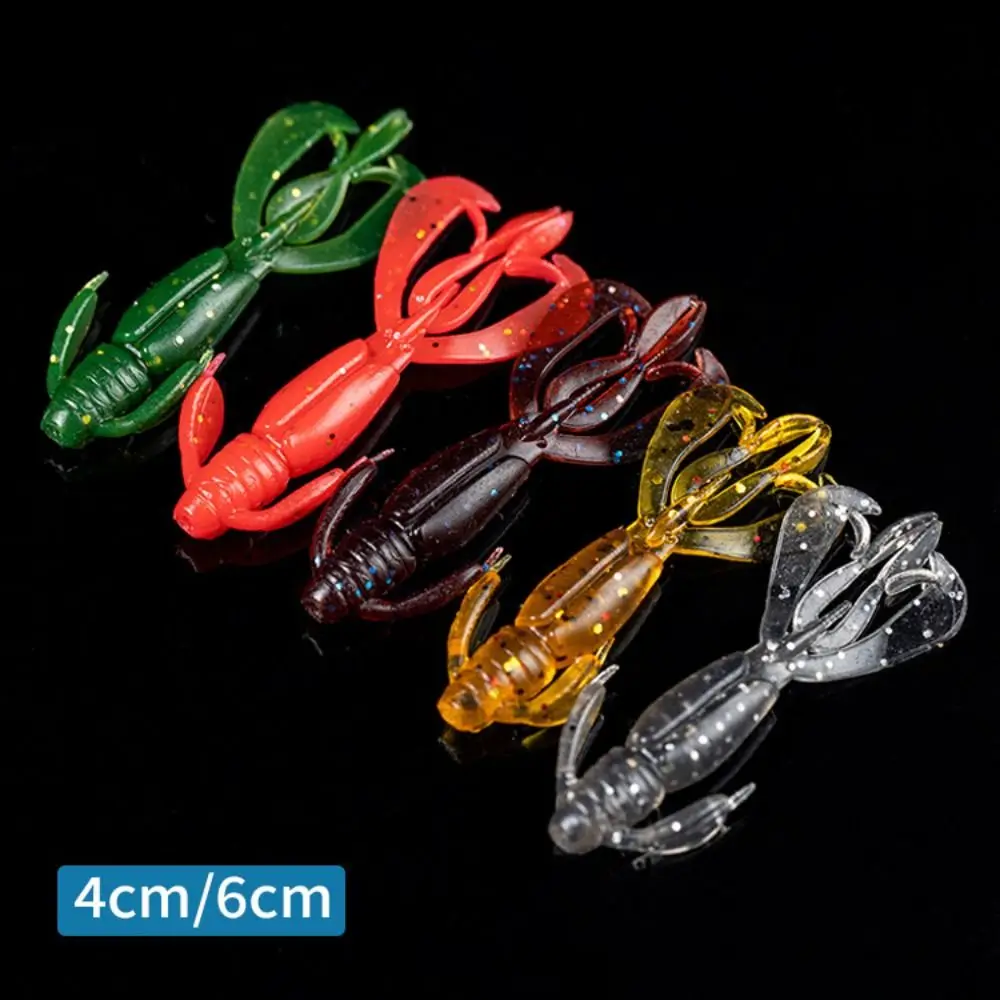 15PCS Fishing Tackle TPE Fishing Soft Lures 4cm 6cm 5 Colors Artificial Lures Minnow Lures Fishing