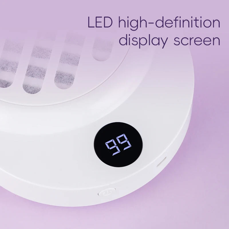 Mini collecteur de poussière d'ongles, aspirateur Rechargeable avec affichage LED HD, outil professionnel de collecte de poudre de polissage des ongles