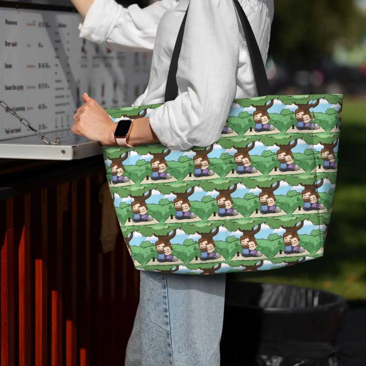 Park Day - Pibubear Beach Tote Bag Sport Gym Yoga Duffle Large Tote Bag Women Travel Bag Fitness bag