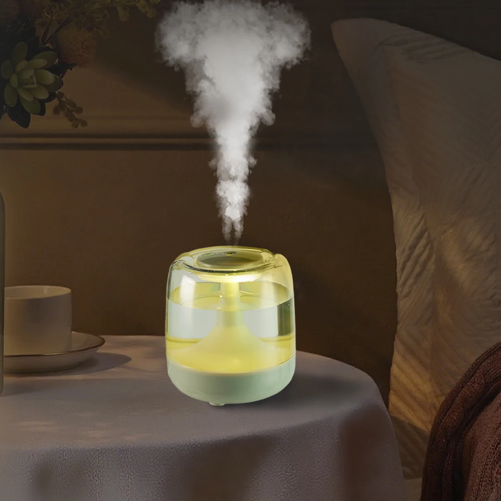 Mini humidifier colorful lamp small household spray aromatherapy machine, usb air humidifier for bedroom