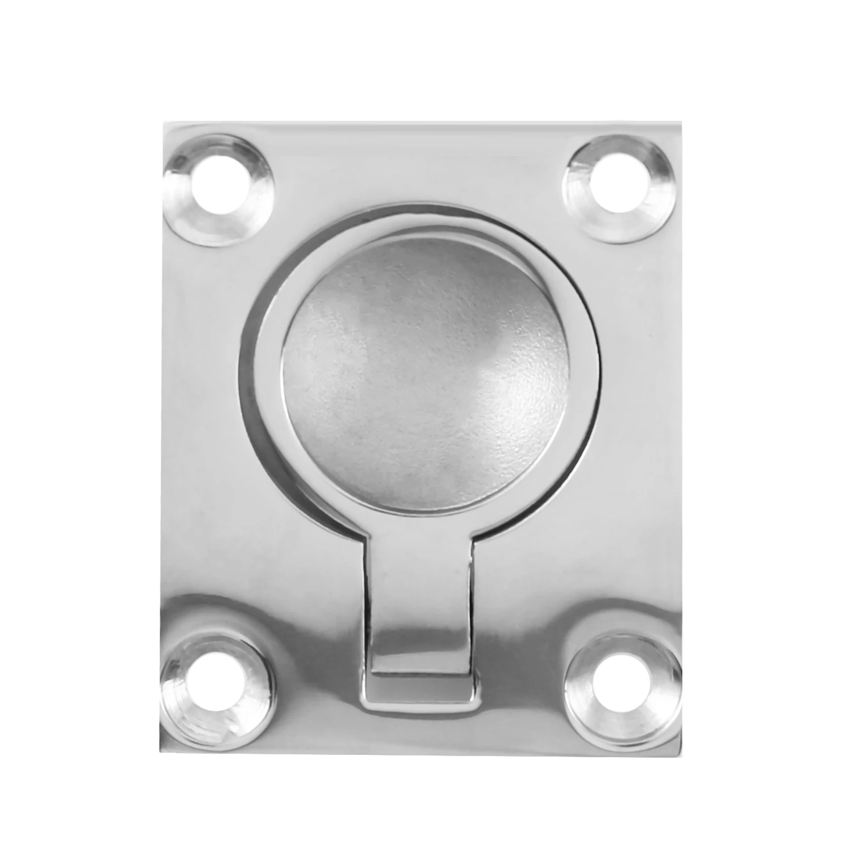 48 X 38Mm Boat Locker Hatch Latch Cabinet Flush Mount Ring Pull Handle Marine Surfing Hardware 316 Stainless