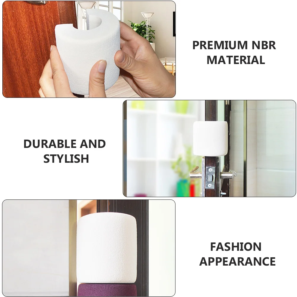 

2 шт., защита от защемления, материал премиум-класса NBR, бесшумная защита, бежевый противошумный дверной стопор, прочный для домашней безопасности, детский палец