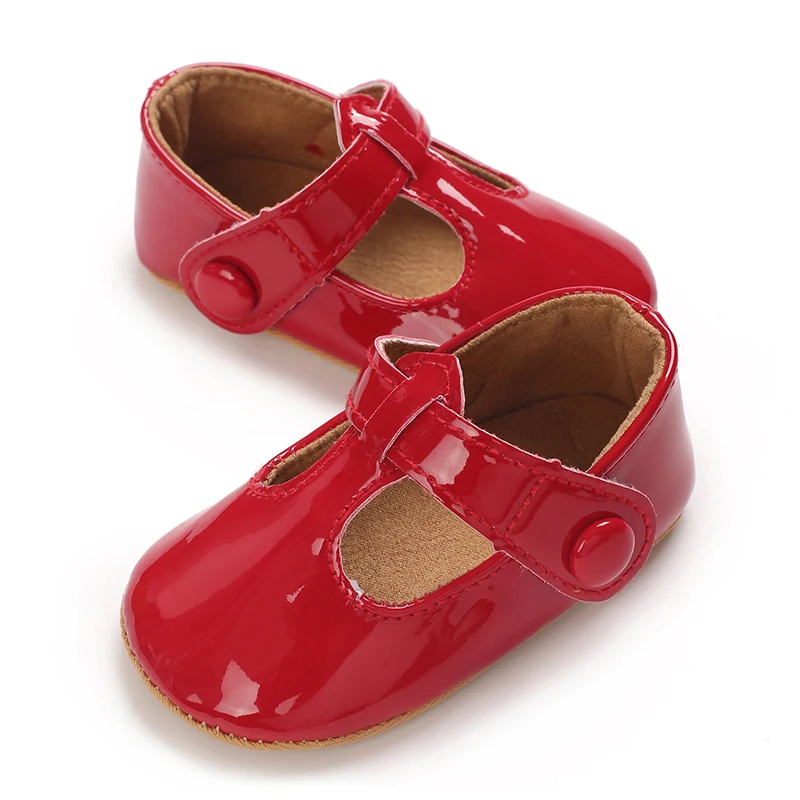 Lente en herfst babyprinsesschoenen Wandelschoenen met zachte zolen voor kinderen Enkele schoenen voor meisjes Veelzijdige leren babyschoenen