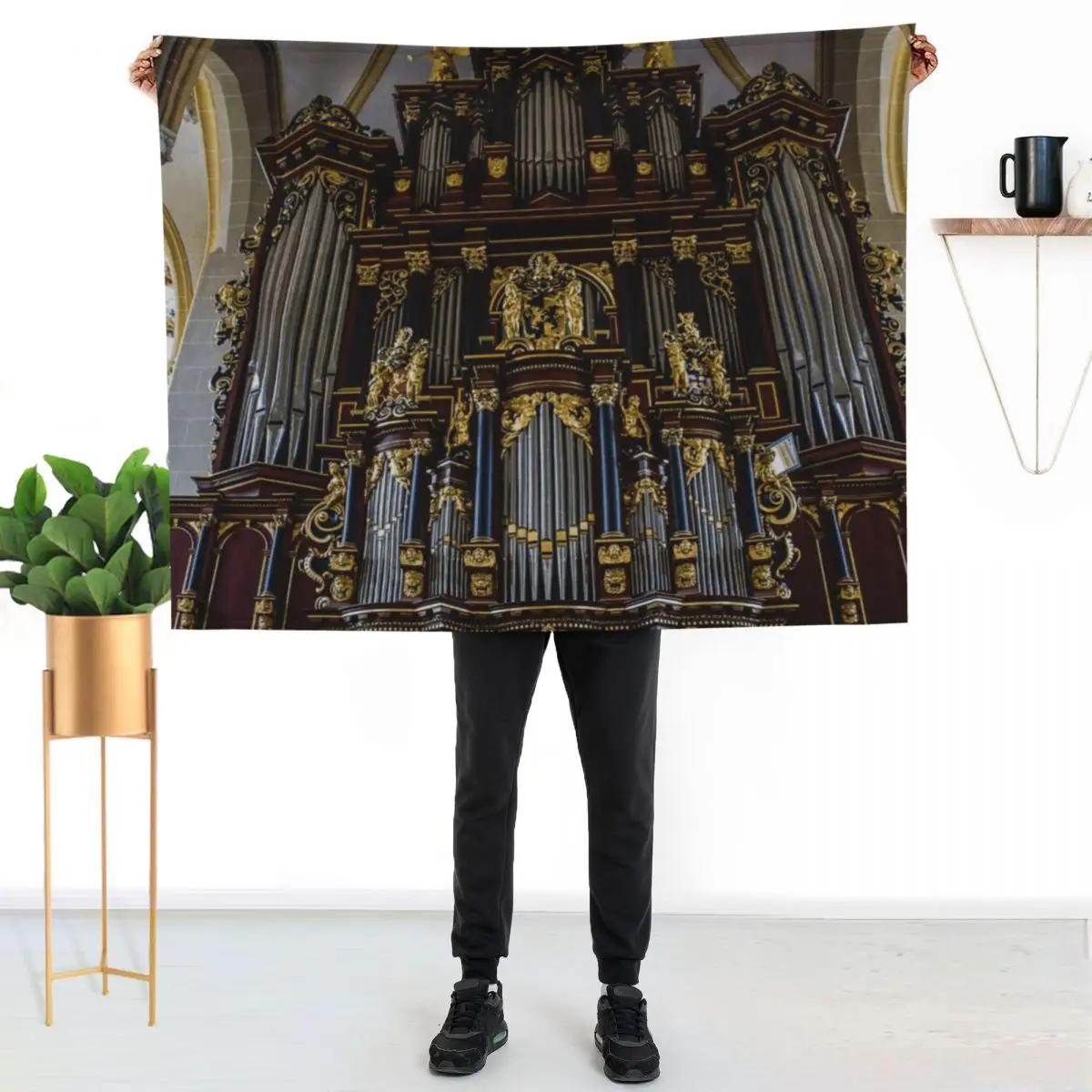 Rose wood England bath abbey pipe organ Throw Blanket couch cozy soft plush fuzzy picnic outdoor blanket