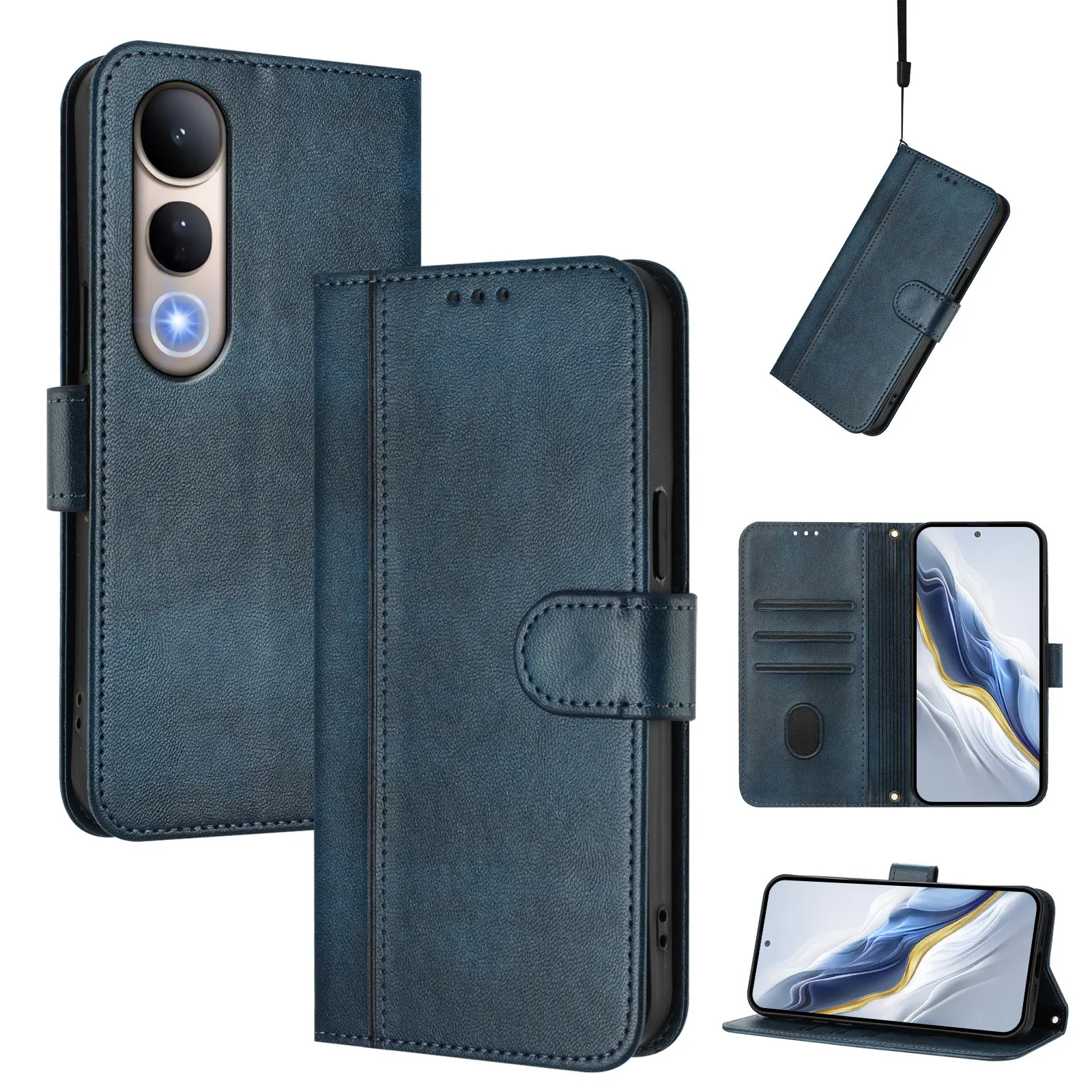 Funda magnética de cuero retro para teléfono Vivo V50 lite 4G/5G V50, funda con tapa tipo billetera, fundas tipo cartera, capa, fundas, coque