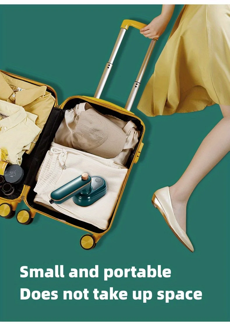 Compact Handheld Steam Iron -180° Rotation, Foldable Design - Convenient for Travel and Quick Makeup Repair - Ultimate Clothing