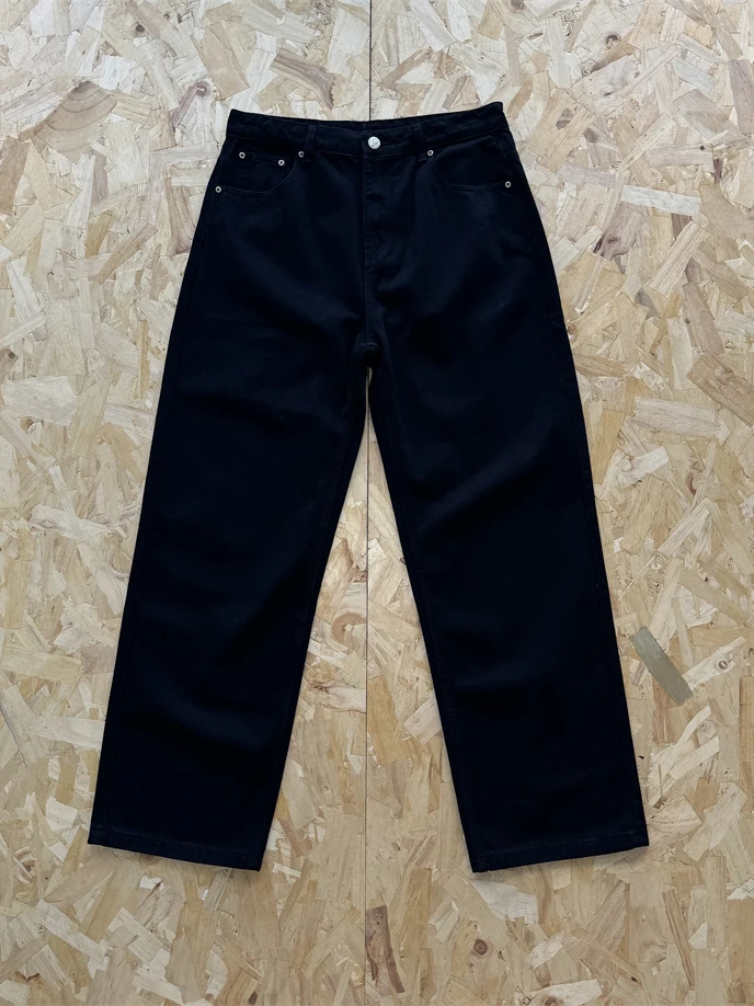 

Derschutze Street Sle ex Embroidered Denim Jeans Casual Straight Leg Long Pants Autumn Season Faionable All-Match