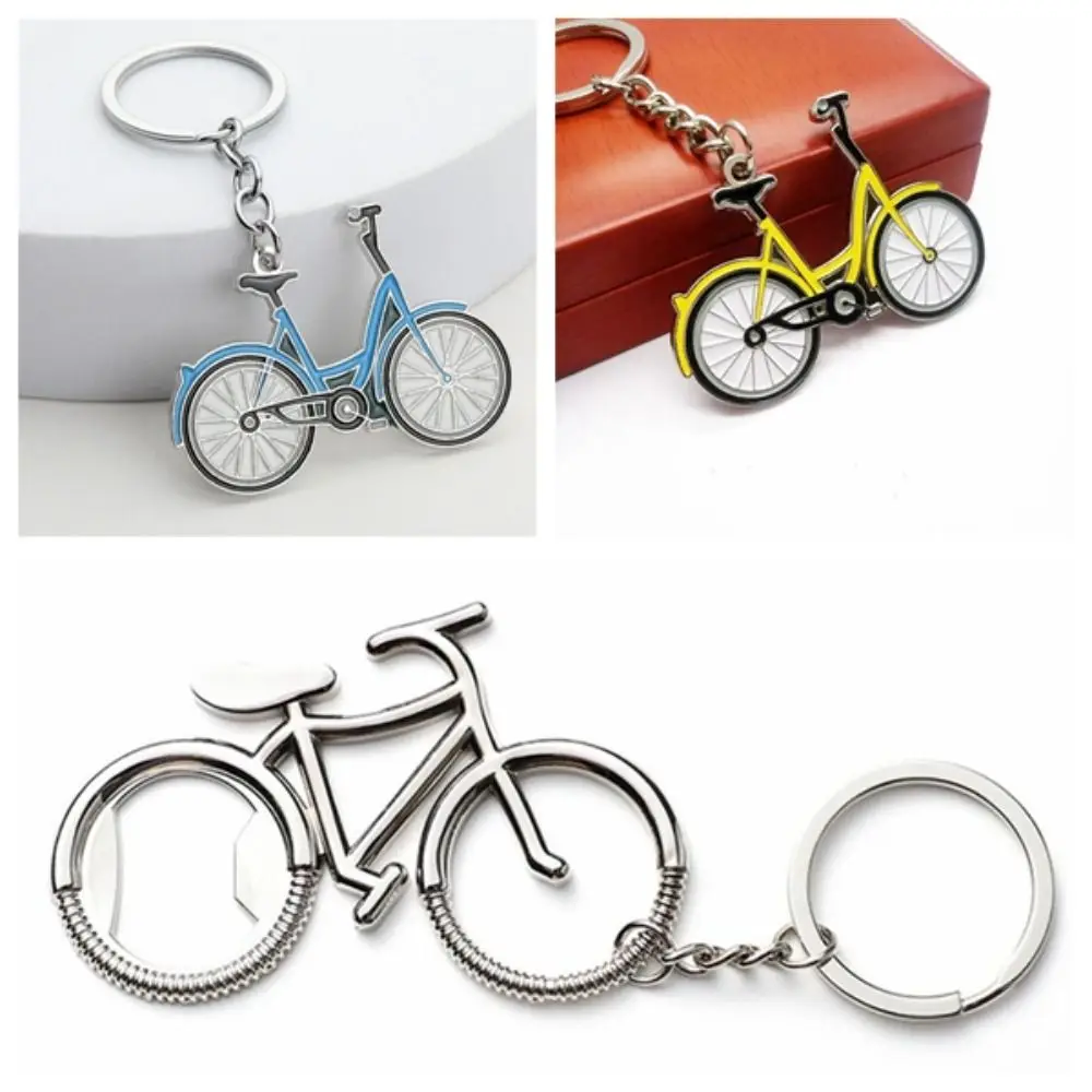 

Bar Tool Metal Bicycle Keychain Bike Shaped Multifunctional Bottle Opener Keyring Fashion Portable Bike Key Rings Father's Day