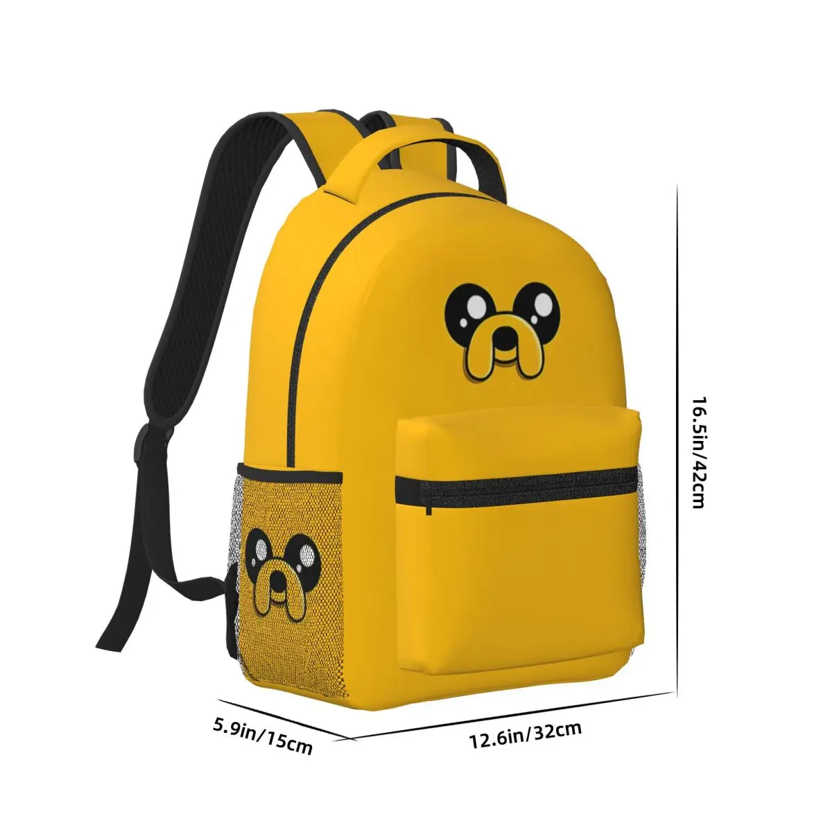 Adventure Time Jake The Dog3 Printed Lightweight Casual Schoolbag For School, Outdoor, Shopping, Office 17in