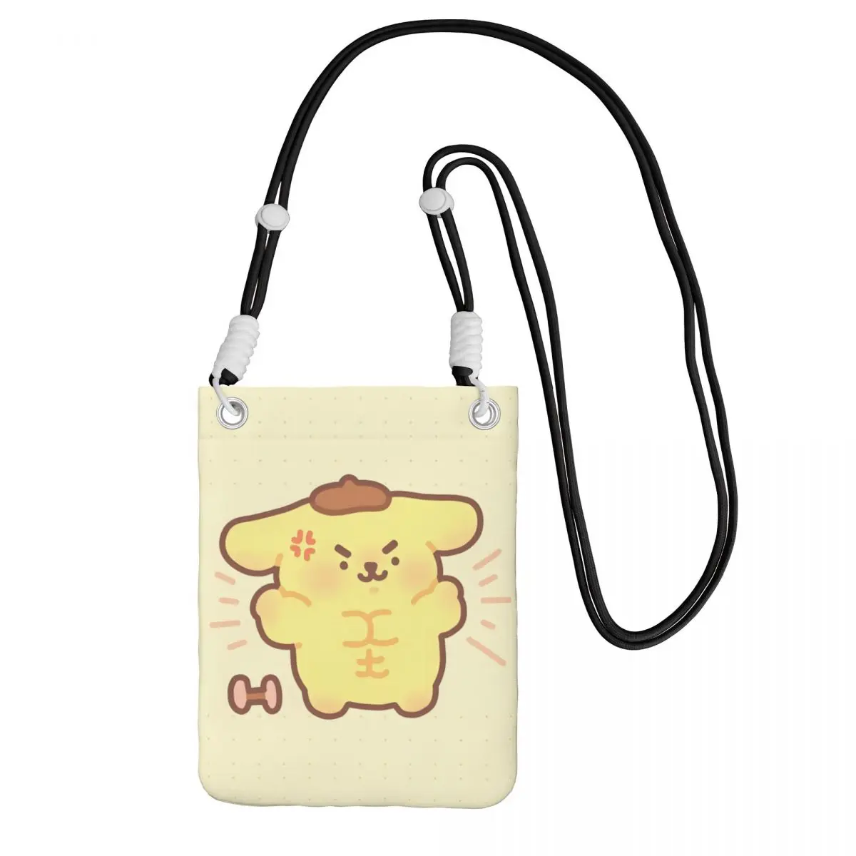 

Custom Casual Pompompurin Mobile Phone Bag for Traveling Women Men Cute Dog Small Crossbody Purse Smart Phone Wallet With Strap