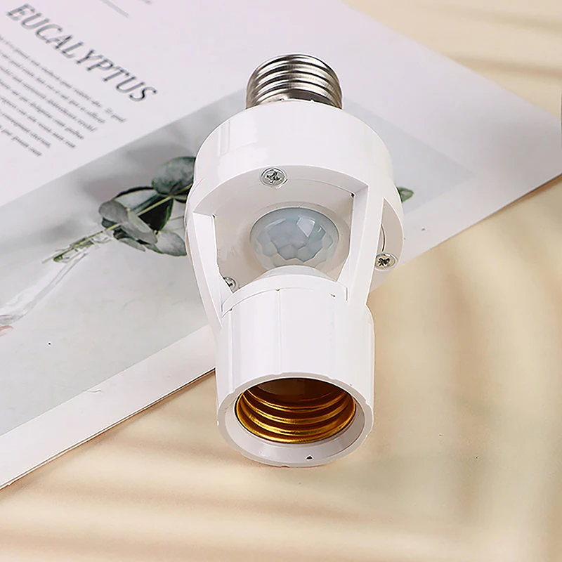 360 Degrees PIR Induction Motion Sensor IR Infrared Human E27 Plug Socket Switch Base Led Bulb Light Lamp Holder