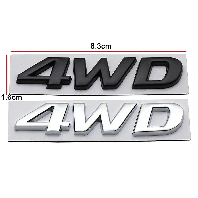 Metal 4WD Badge Decal Car Rear Trunk Emblem Sticker for Hyundai Verna Sedan Aslan IX25 IX30 IX45 Rohens Accessories