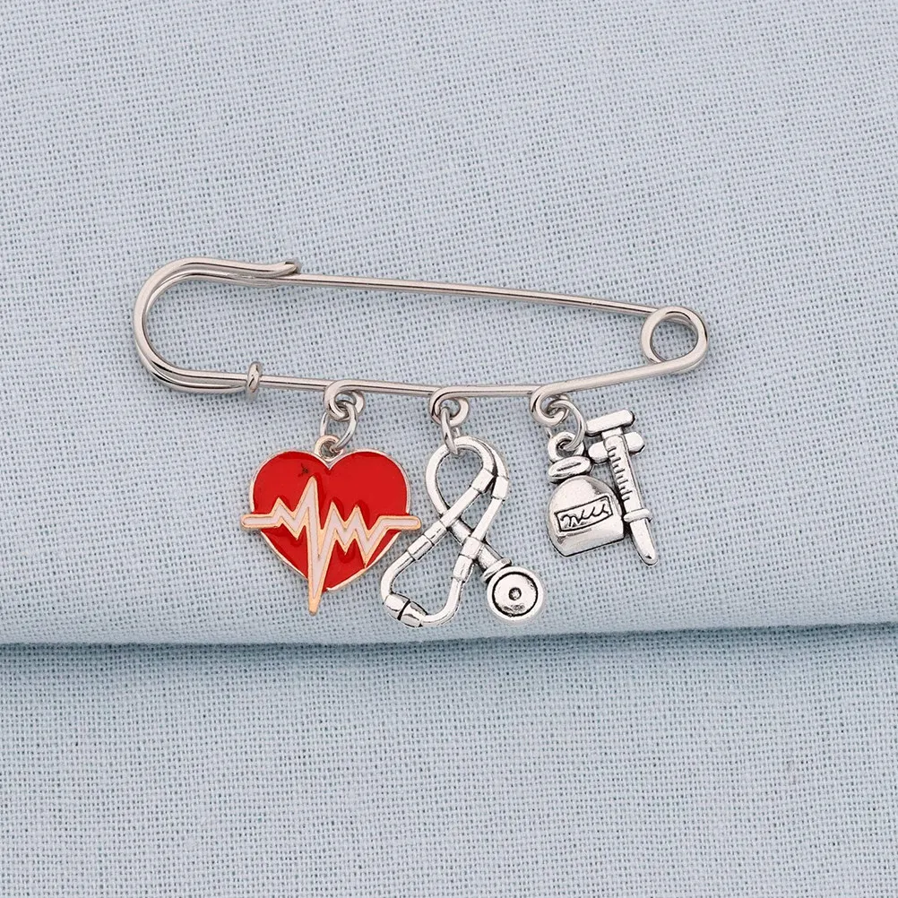 Large Stethoscope Brooch Pin for Women Novel Nurse Themed Accessory Ideal Daily Wear Christmas Banquet Anniversary Gift