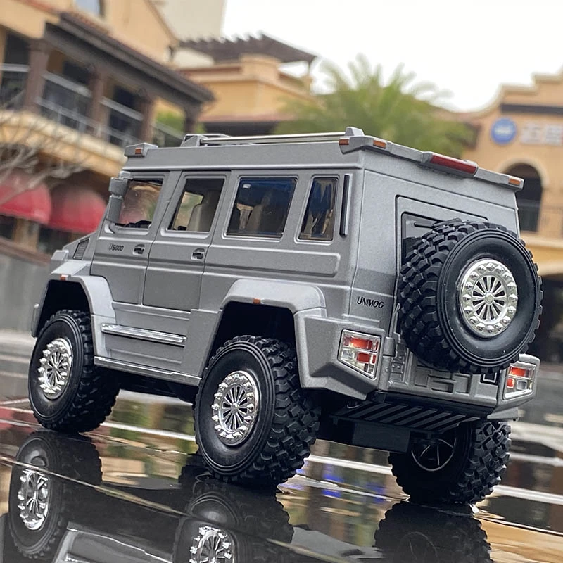 موديل سيارة من السبائك Unimog U5000 ، لعبة سيارات على الطرق الوعرة ، مجموعة نموذج سيارة ، ضوء صوتي ، هدية لعبة محاكاة ، 1:24
