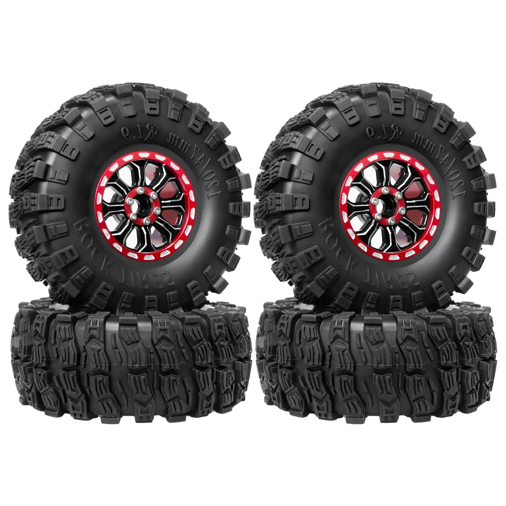 RC 1.9 tires/wheels. Adjustable replica offset wheels suitable for 1/10 TR X4, TR X6, SCX10D90, 90046 RC off-road vehicles.