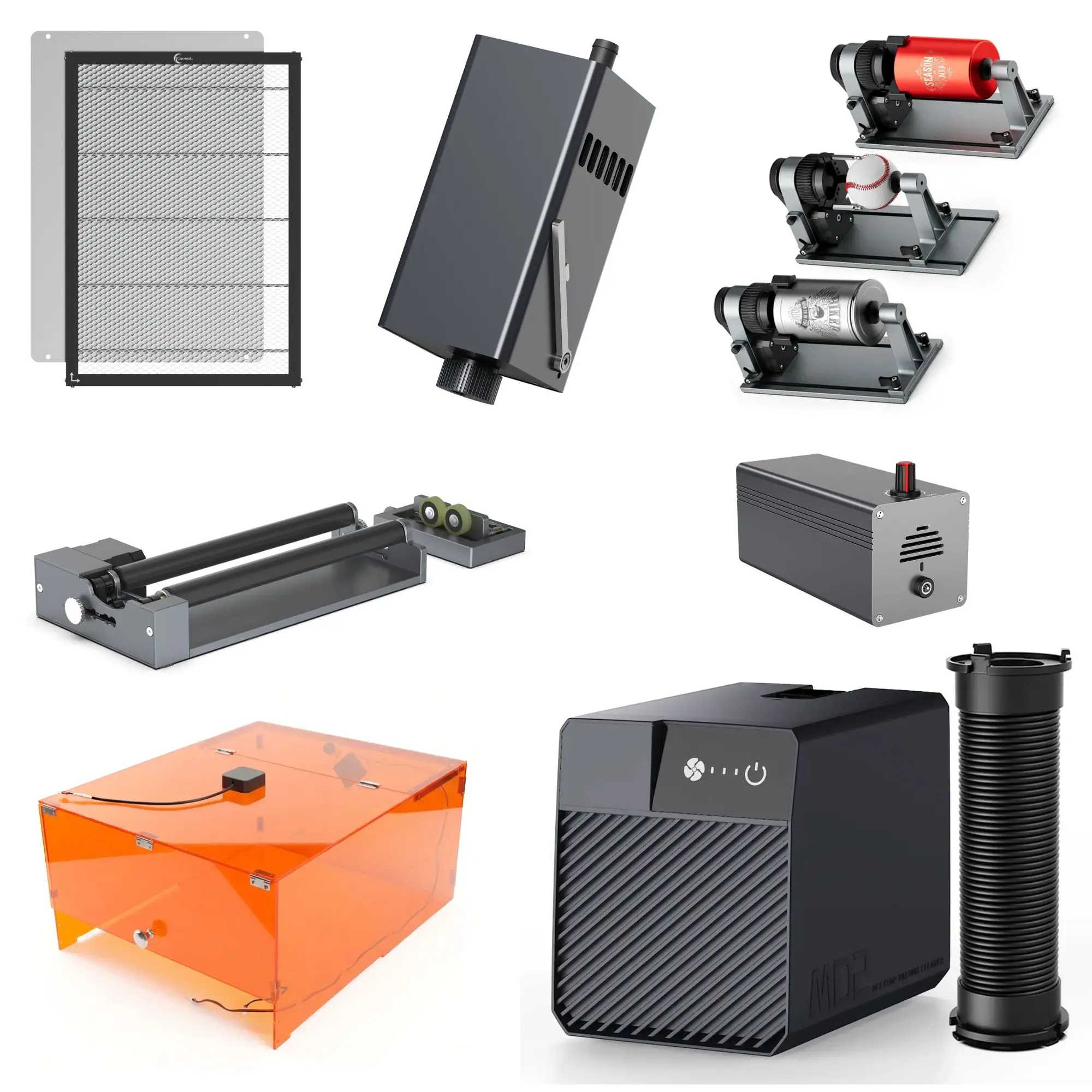 Kit d'accessoires de mise à niveau pour graveur Carverall, ensemble complet compatible avec A1 Pro/K15 Pro/K4 Pro/JL9 Pro et plus encore