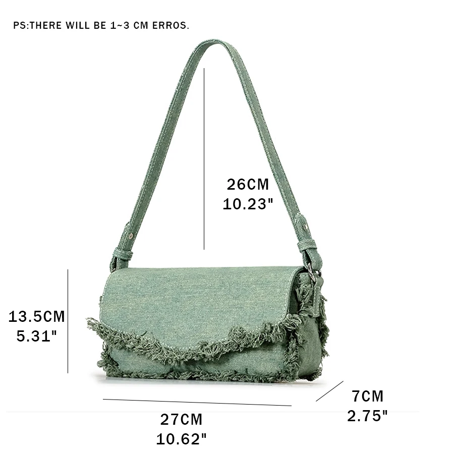 Imagem -02 - Mabula-ruffled Capa Messenger Bolsa para Mulheres Candy Green Ruched Canvas Bolsa de Ombro das Axilas Chic Flap Handbag