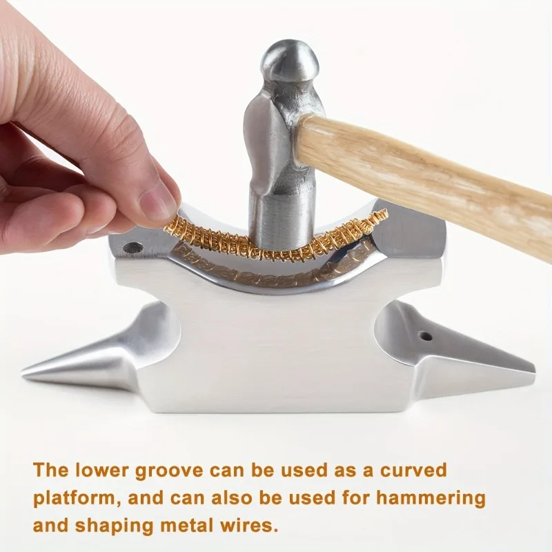 Professional Stainless Steel Horn Anvil, Ring Bending Wire Wrapping Forming Tool, Bench Block for Jewelry Gold Silver DIY