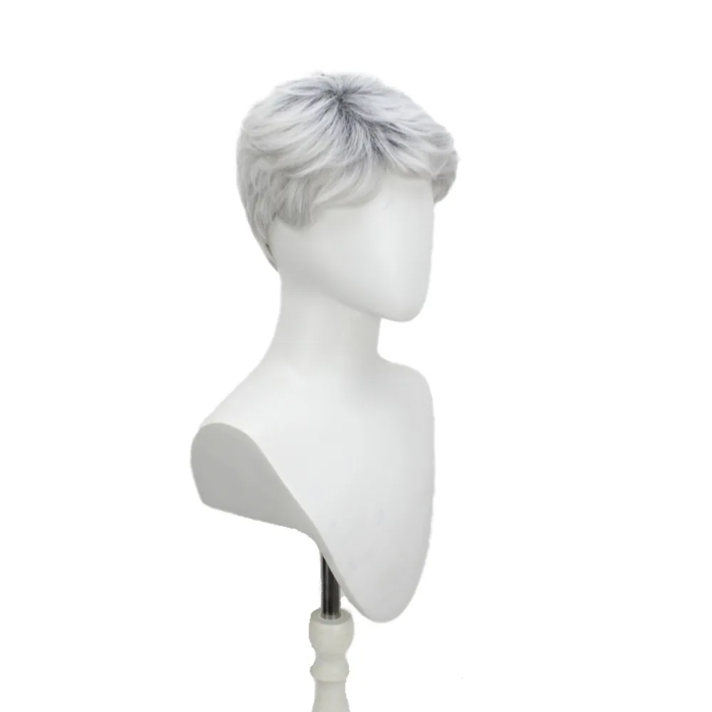 Kara Detroit Become Human Cosplay Wig Silver Short Hair