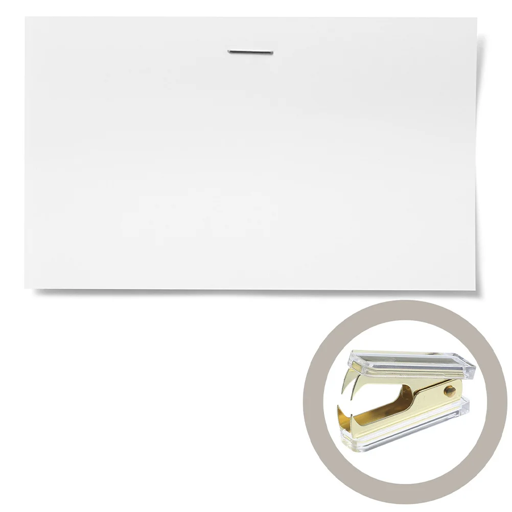 

2Pcs Small Staple Puller Portable Labor Saving Tool for Office and Home Use Metal and Acrylic Material