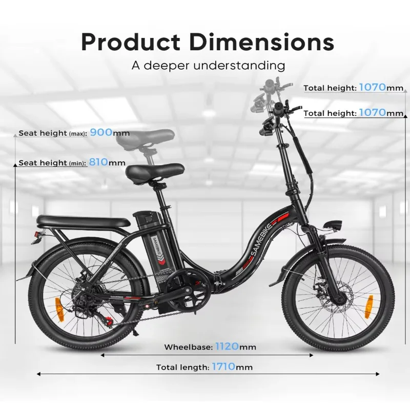 دراجة كهربائية عالية السرعة بدون فرش قابلة للطي للبالغين