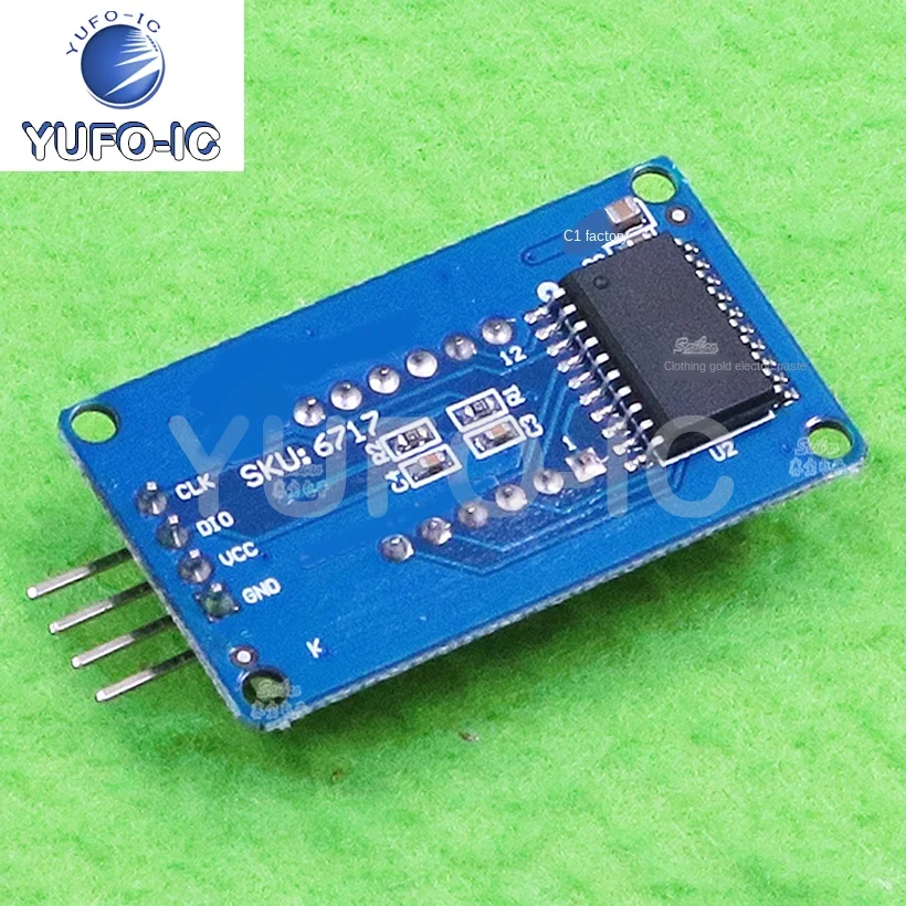 Free Ship 1PCS 4-Bit Digital Tube Display Module LED Brightness Adjustable Clock Point Building Blocks