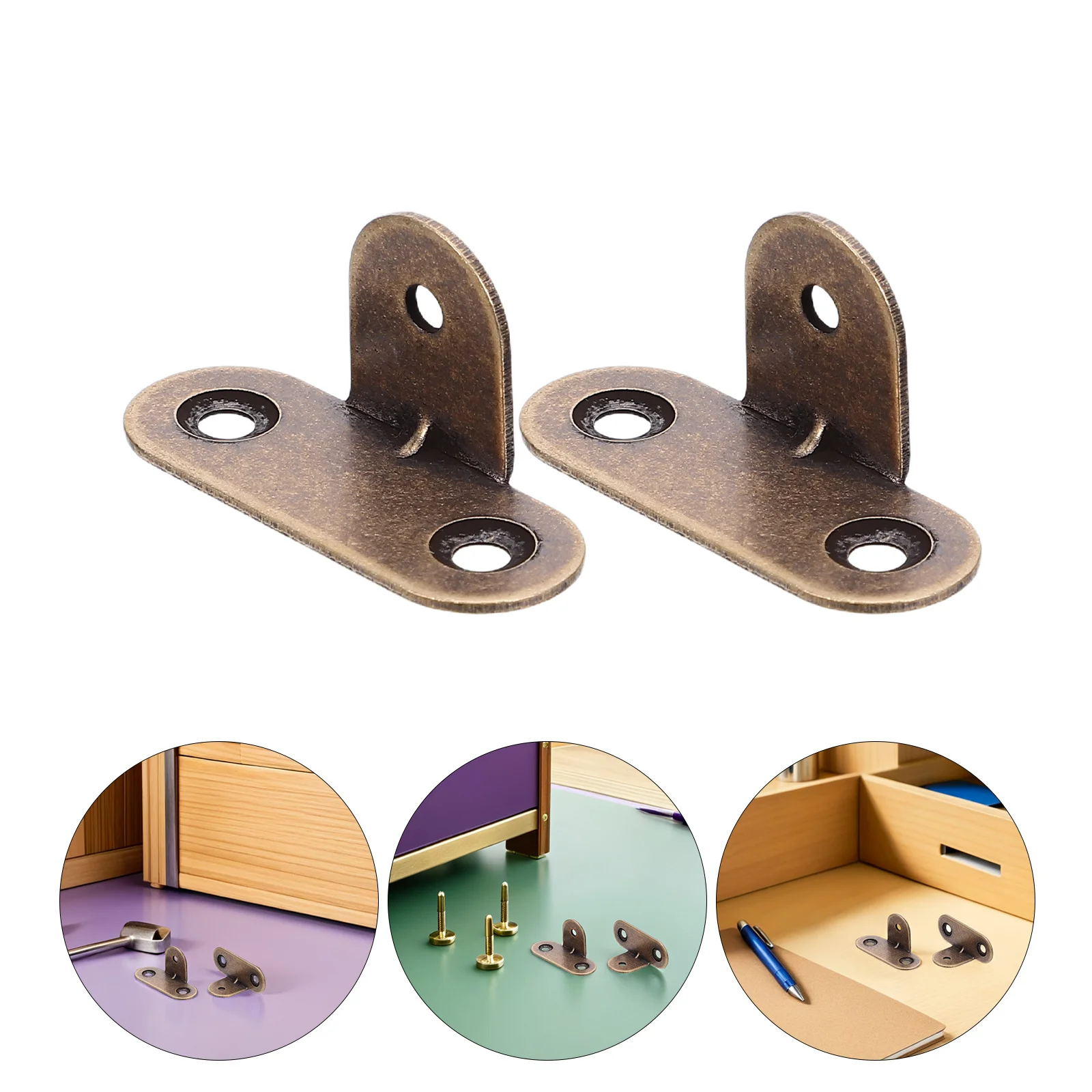 

10Pcs Corner Connector Thickened Right Angle Bracket Heavy Duty Furniture Fixing Angle Brackets for Shelves Cabinets Workbench