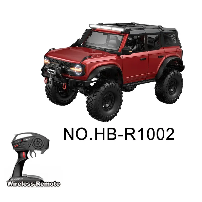 HB R1001/R1002 1/10 4WD RC Crawler RTR - 2.4G مركبة للطرق الوعرة بجهاز تحكم عن بعد مع ونش LED وتفاضلي
