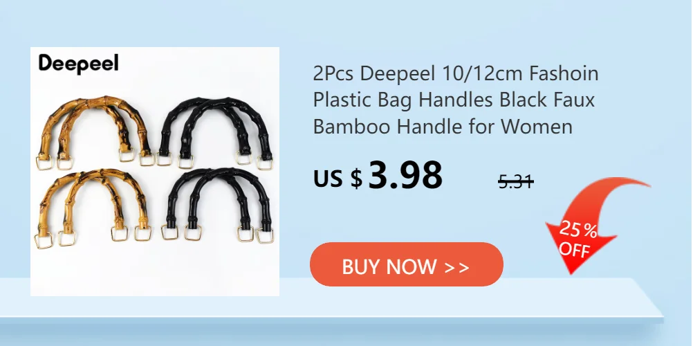 2/4Pcs Deepeel 12cm Natural Bamboo Bag Handles for Women Handbag Handle Purse Frame DIY Handmade Making Bags Replace Accessories