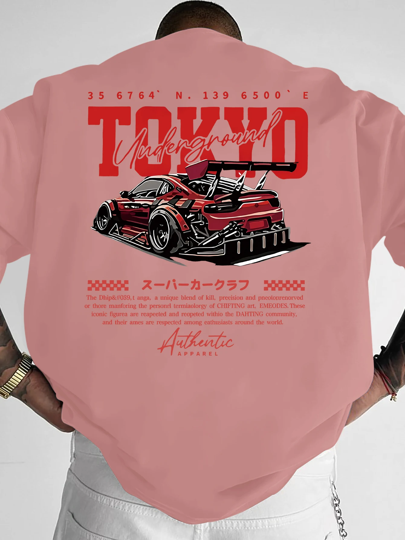Vintage Tokyo Drift Car Coordinate Graphic T-Shirt