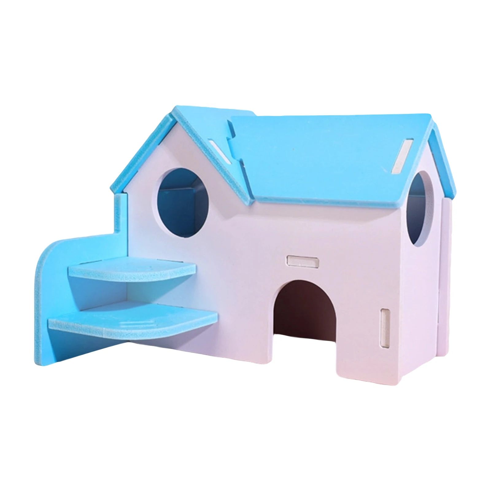 Hamster-Haus Spielzeug Kleintier-Versteck Hamster-Holzhaus 2 Ebenen Mit Leiter-Design Holzhütte Spielzeug – Detail 6