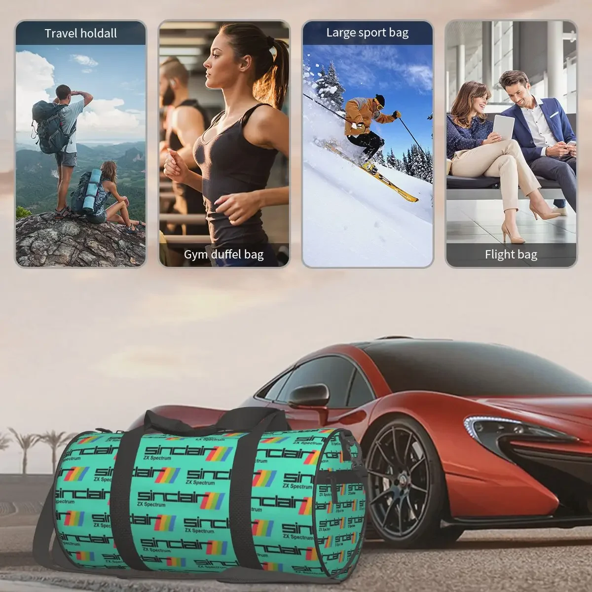ZX Spectrum Grote Duffle Sporttas Multifunctionele Duffle Reistassen Handtassen Fitnesstas