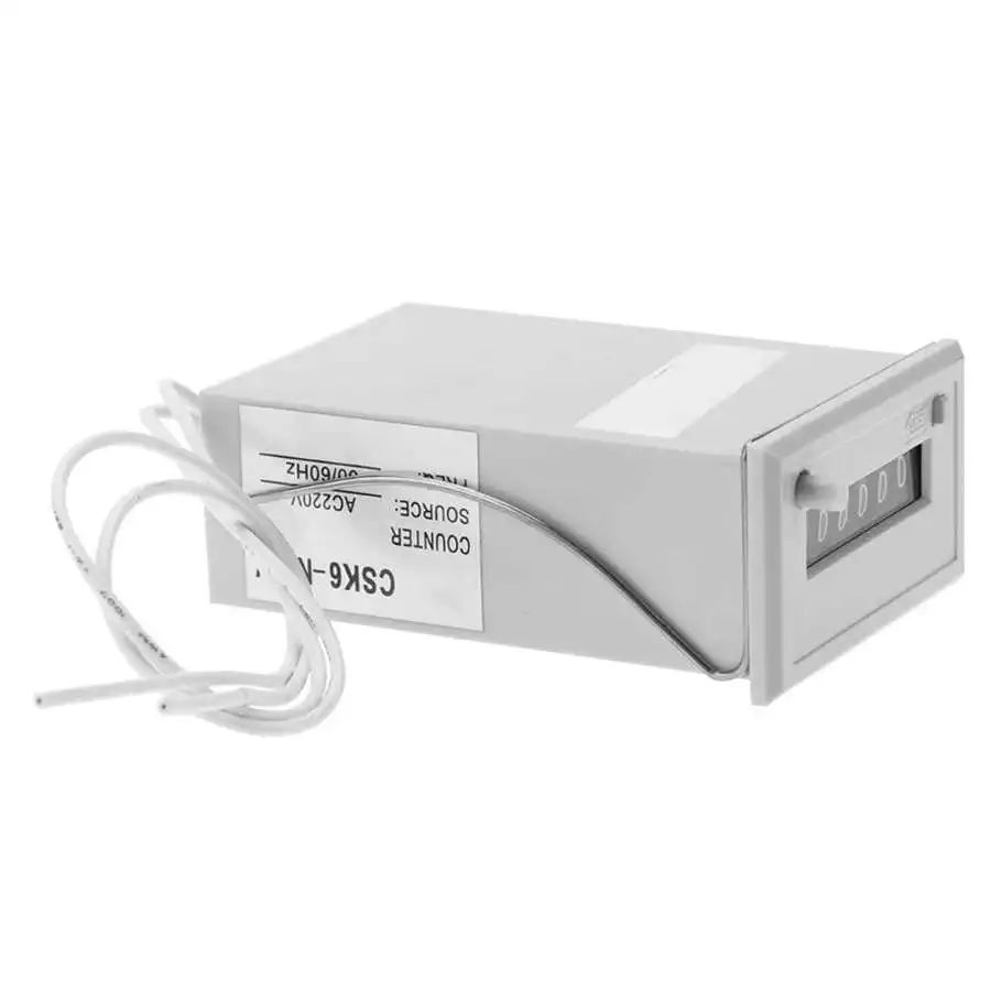 CSK6-YKW 6 أرقام الإلكترونية المغناطيسي نبض عداد AC220V/110 فولت تيار مستمر 24 فولت/12 فولت نبض عداد لكمة الصحافة حزمة عداد عداد عداد
