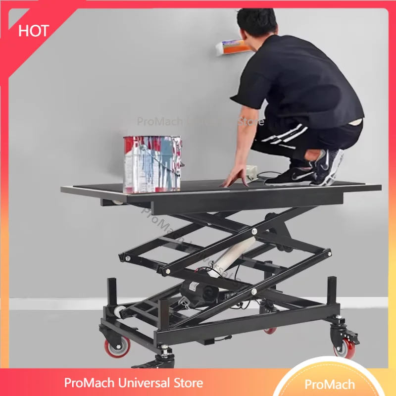 Lifting Stool  Mobile Trolley Lift Platform 180kg Load-bearing Scissor Lift Interior Decoration Tiling Trolley