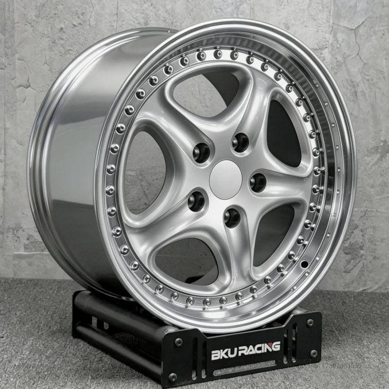 Кованые двухсоставные диски 5x130 для Porsche 911 996 964 Turbo 928 968 997, 17 18 19 дюймов, на заказ, с пятью спицами, легкосплавные автомобильные диски