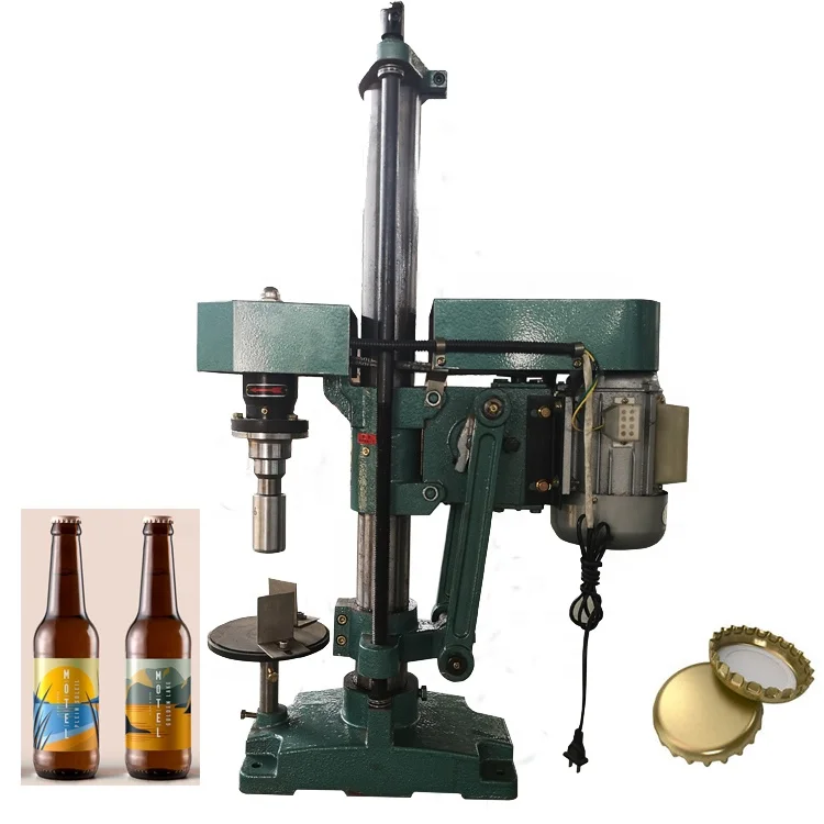 

Low price twist off Pneumatic Beer Bottle capper metal cap capping machine 30mm Crown Cap Crimping Machine