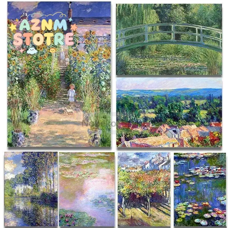 Impressionistisches Kunstposter von Claude Monet, Leinwanddrucke für elegante Wanddekoration und Raumatmosphäre