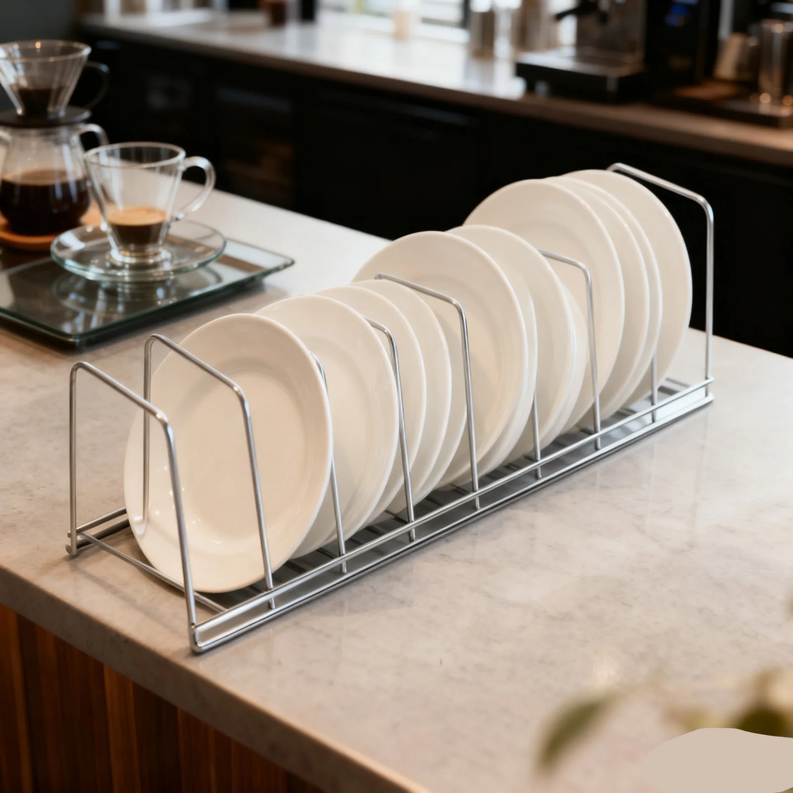 جديد المطبخ طبق تخزين الرف استنزاف الرف لوعاء لوحة أدوات المائدة المنزلية تخزين حامل أدوات المطبخ مطعم #1