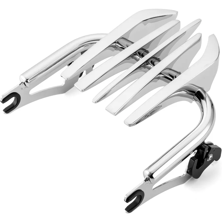 

Невидимый стиль, два багажника с хромированной отделкой для мотоциклов Harley Touring Street Road Electra Glide Road King 20092025 M