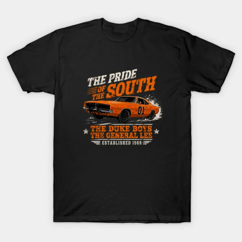 Retro Dukes of Hazzard Vintage Hazzard County Racing Graphic T-Shirt General Lee 01 Muscle Car Tee Classic 80s TV Fan Gift Top