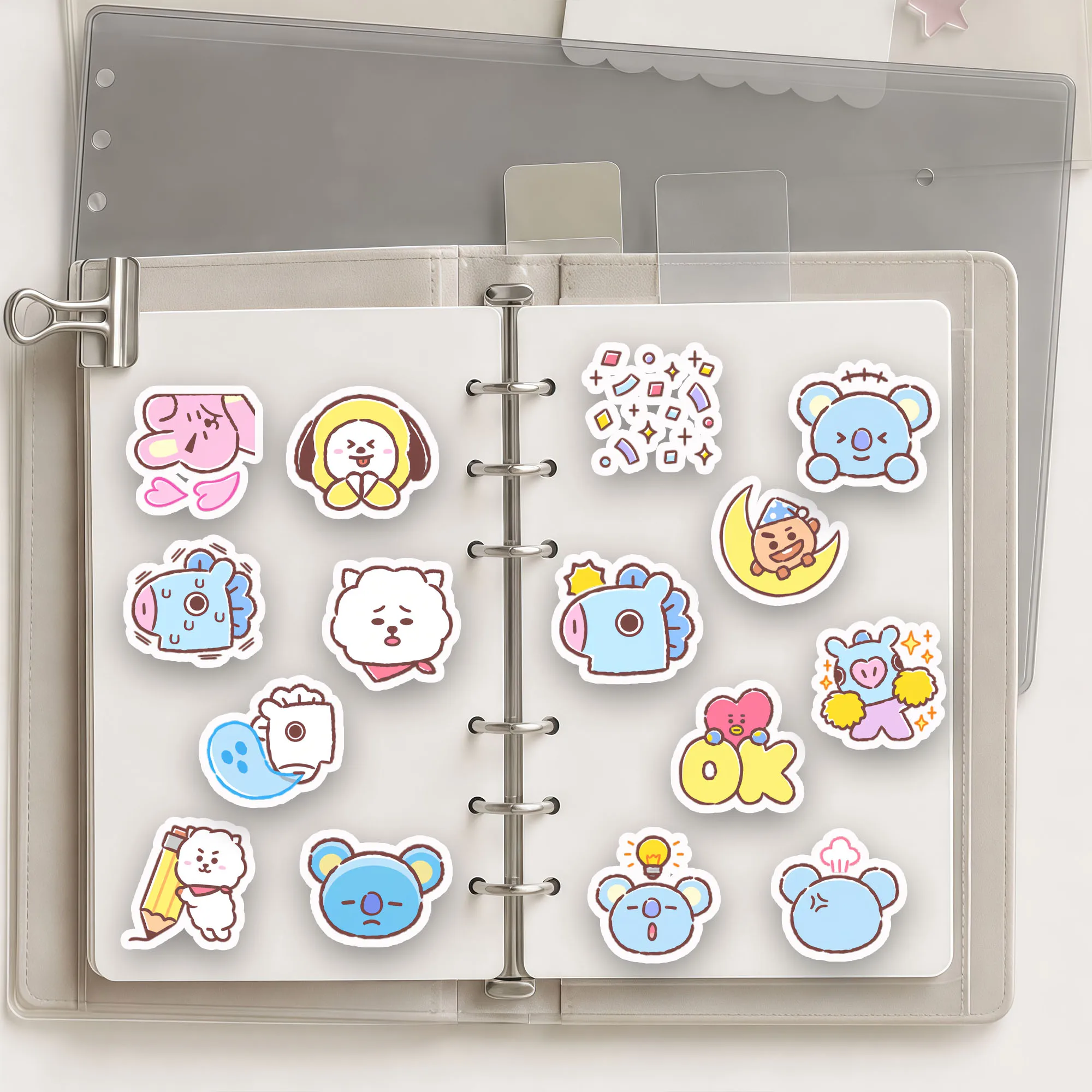BT21 Sticker cartoon creative emoticon pack for DIY decoration of phone cases, books, water cups - view 2