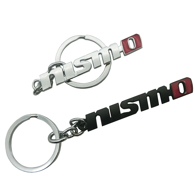 Alloy Car Key Ring Pendant t for Nissan Nismo Emblem 370Z Altima Juke Kicks Patrol Qashqai X-Trail Keyring Keychain Accessories