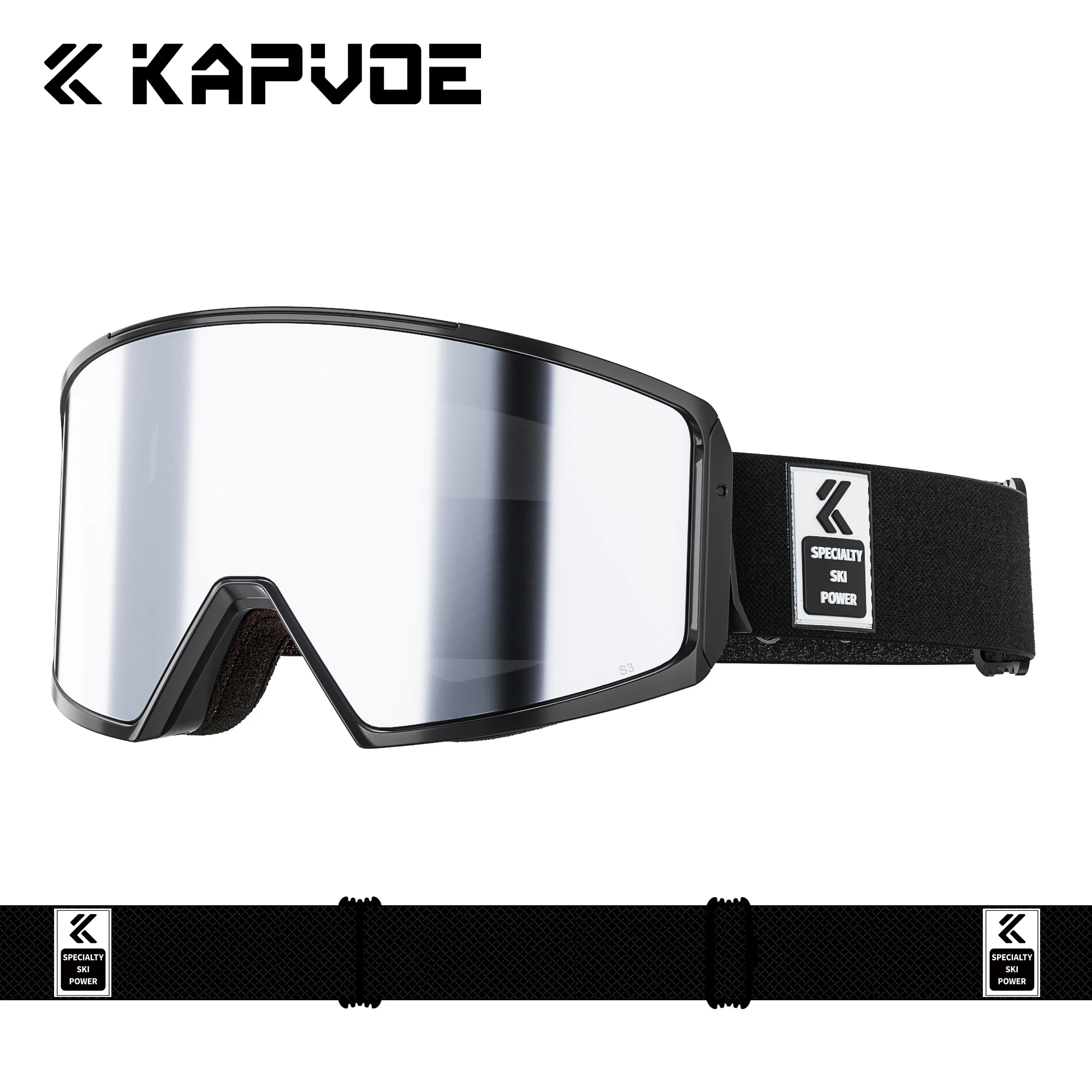 

KAPVOE комплект лыжных зимних очков с защитой UV400, очки для снегохода, мотоциклетная, сноубордическая, лыжная маска для мужчин и женщин, противотуманные линзы