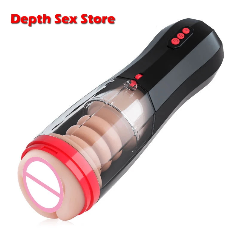 

Telescopic Male Masturbator Cup Pussy Sex Toys Realistic Vagina Adult Endurance Exercise Sex Products Vacuum Pocket Pussy Cup