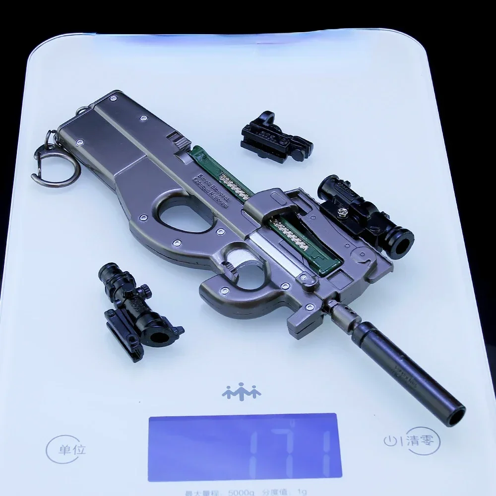 24 см P90 проект пистолет-пулемет металлическое оружие миниатюры PUBG игровая периферия военная кукла оборудование